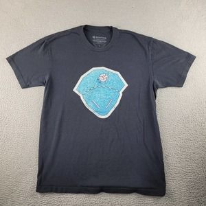 Routine Shirt‎ Mens Large Black Graphic Print Casual Crew Neck Prospect Select